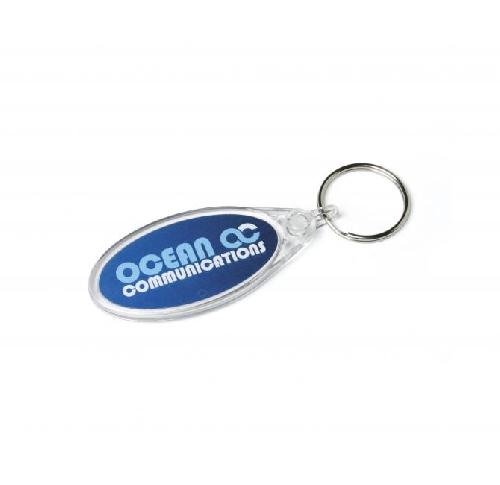 Acrylic Ellipse Keyfob 30x63mm                    